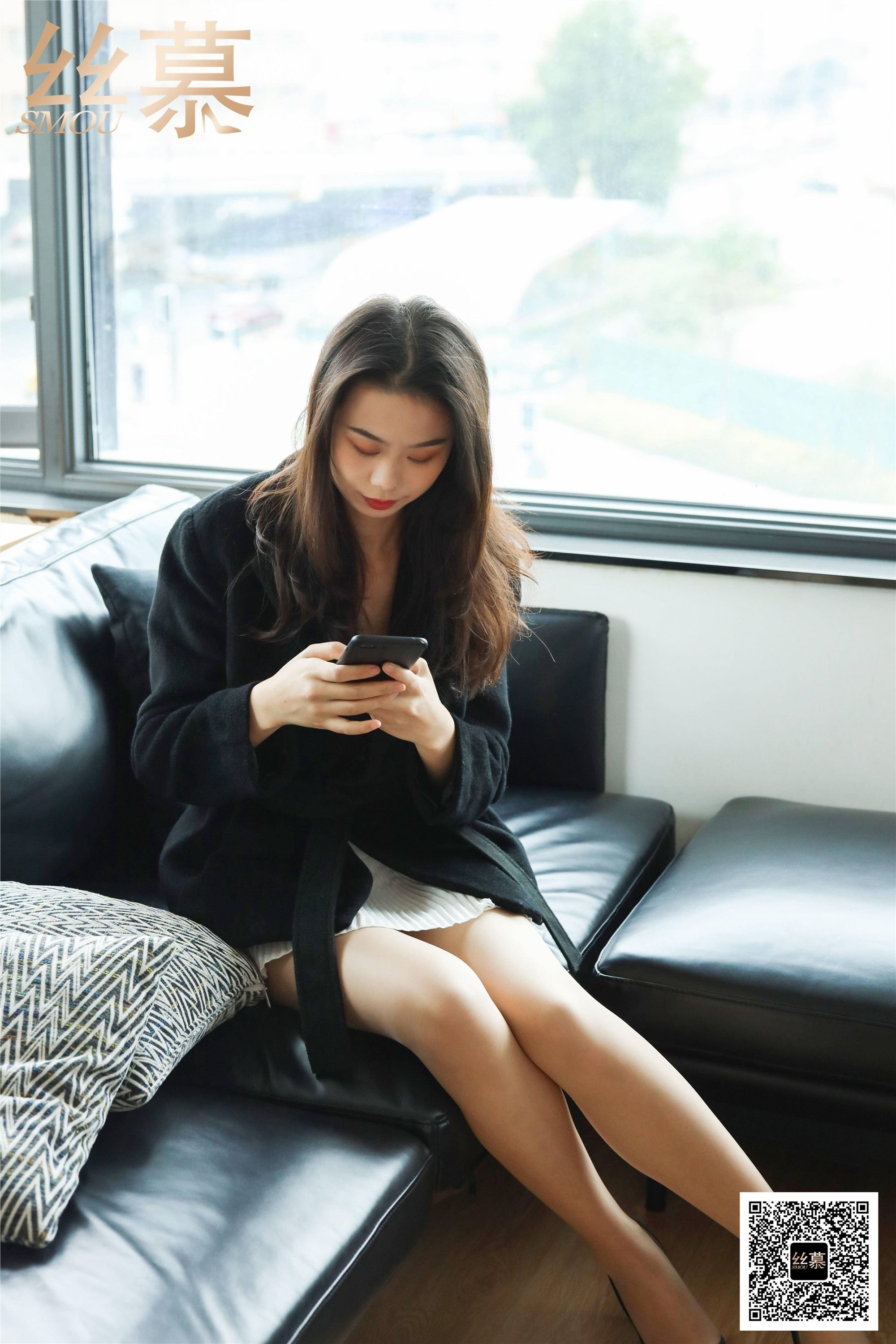 丝慕写真 SM406 天天一元 模特：芝芝《百褶裙经典穿搭》